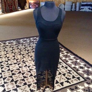 Beautiful Black Lacey Zip Up Dress